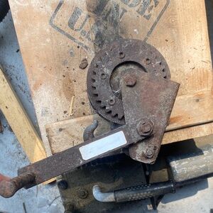 Vintage Metal Hand Crank Gear